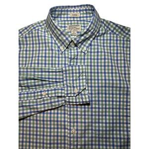 J. Crew Classic Fit Button Down Shirt Mens Size Small Blue Secret Wash Stretch
